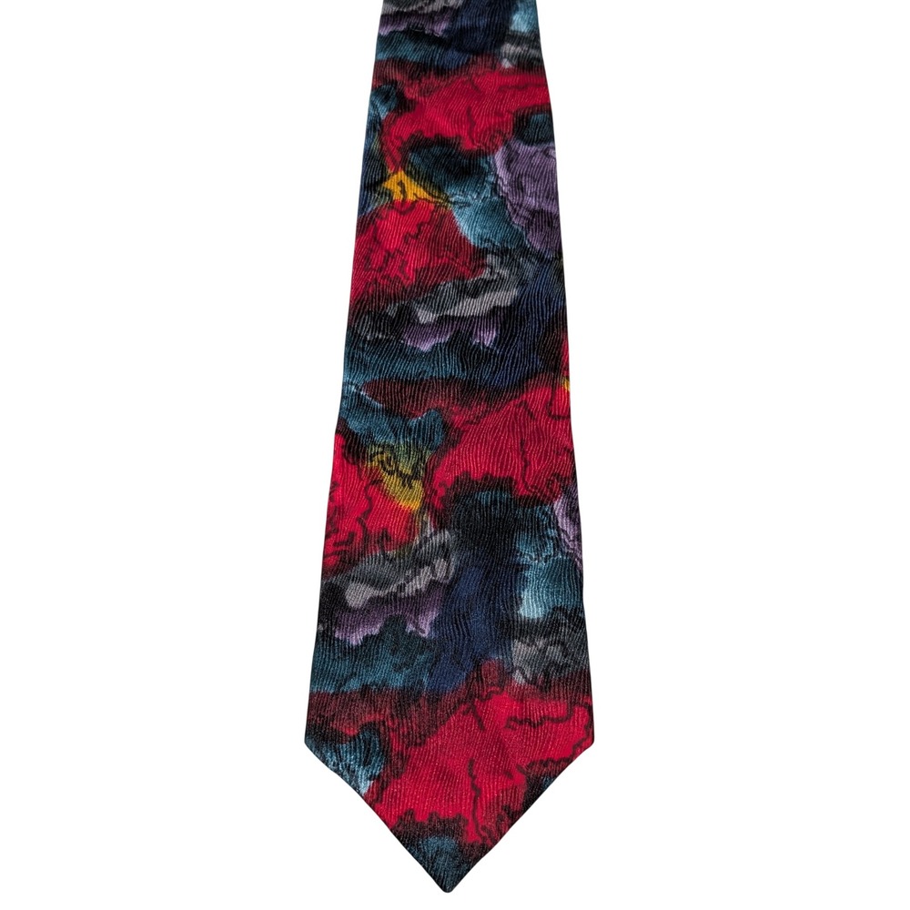 J. Garcia Tie Mens Multicolor Abstract Psychedelic Silk Classic Artistic Tie
